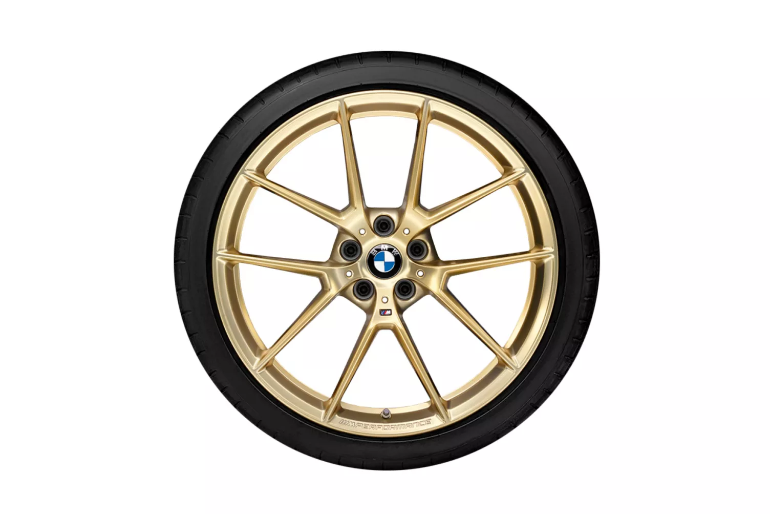 20" M Performance kovácsolt keréktárcsa Y-küllős 763 M Frozen Gold, nyári kerékkészlet.